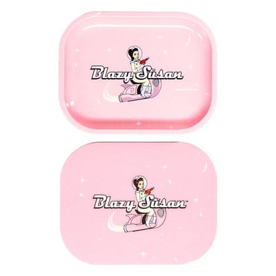 Shop Blazy Susan Rolling Tray Small w/lid Pink Spacey Susan