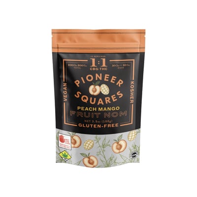 Shop 1:1 Gummies Peach Mango [10pk] (100mg THC/100mg CBG