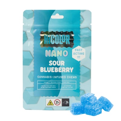 Shop Sour Blueberry Nano [10pk] (100mg) | Vireo Health - Johnson
