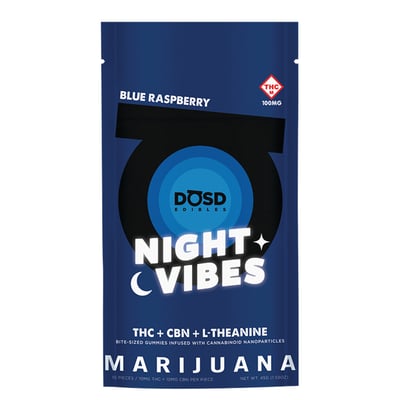 Shop Night Vibes CBN - Blue Raspberry [10pk] (100mg THC/100mg CBN