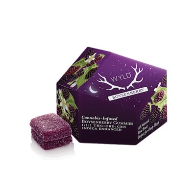 Shop Boysenberry 1:1:1 CBD:CBN + Indica Enhanced Gummies | 100mg