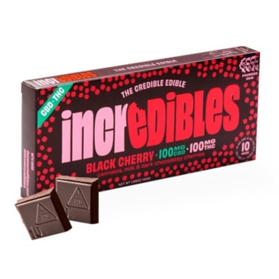 Shop Incredibles | Black Cherry Chocolate Bar 1:1 |100mg