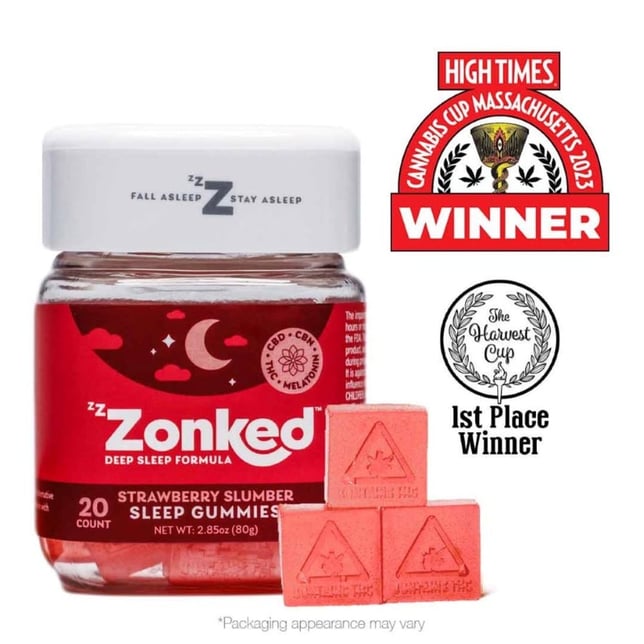 Zzzonked - Strawberry Slumber Gummies (20pk 100mg) - Image 1 Zzzonked - Strawberry Slumber Gummies (20pk 100mg) - Image 1