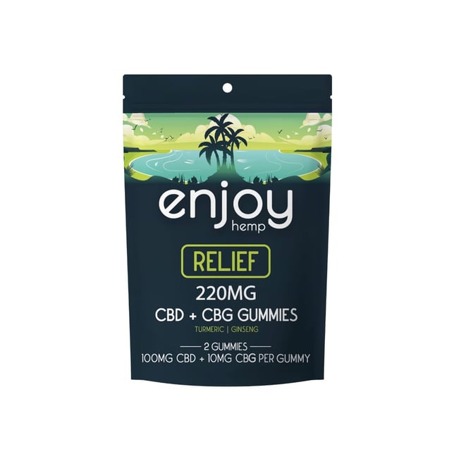 CBD Gummies For Relief - Full Spectrum CBD + CBG + Turmeric + Ginseng [2pk] (220mg CBD/20mg CBG) - Image 1
