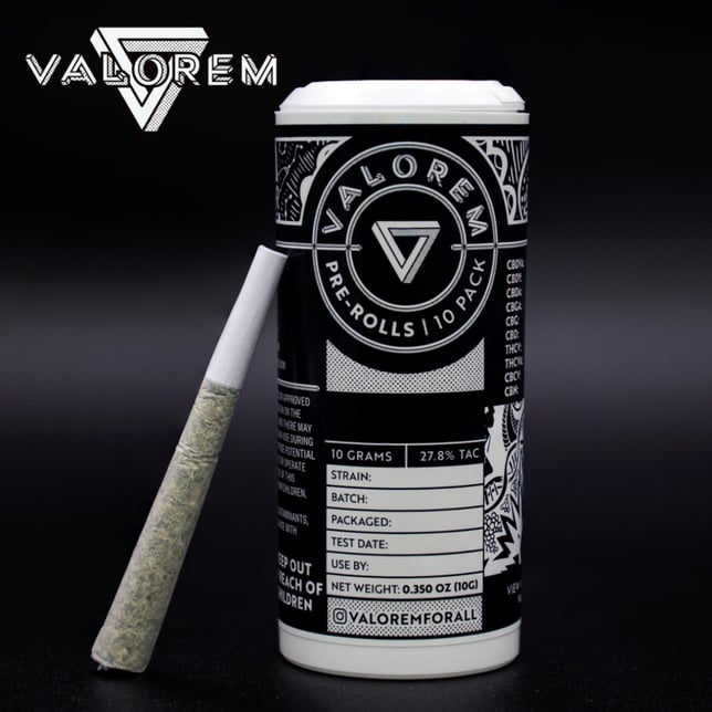 Valorem - Black Ice Pre-Roll 1g 10pk (10g) - Image 1 Valorem - Black Ice Pre-Roll 1g 10pk (10g) - Image 1