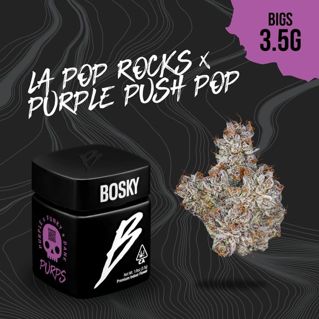 DACCli LAB ポッパー ポンズーン Bosky Genetics LA Pop Rocks x Purple Push Pop | Klover Dispensary