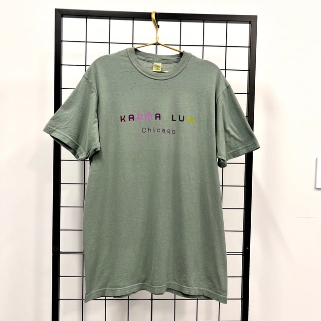 Trippy Checkered Tee - Green [M] - Image 3