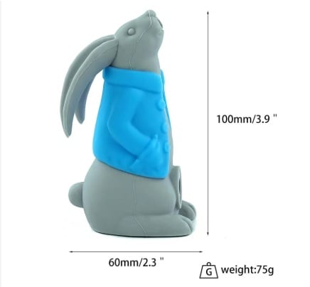 Silicone Rabbit Pipe w/ Glass Bowl (Colors vary) - Image 2 Silicone Rabbit Pipe w/ Glass Bowl (Colors vary) - Image 2