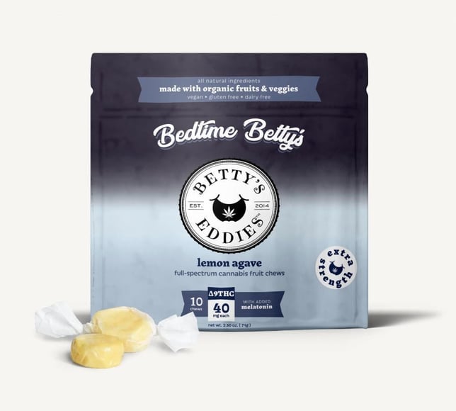 Bedtime Betty’s Lemon Agave [10pk] (400mg THC) Sleep Fruit Chews - Extra Strength - Image 1