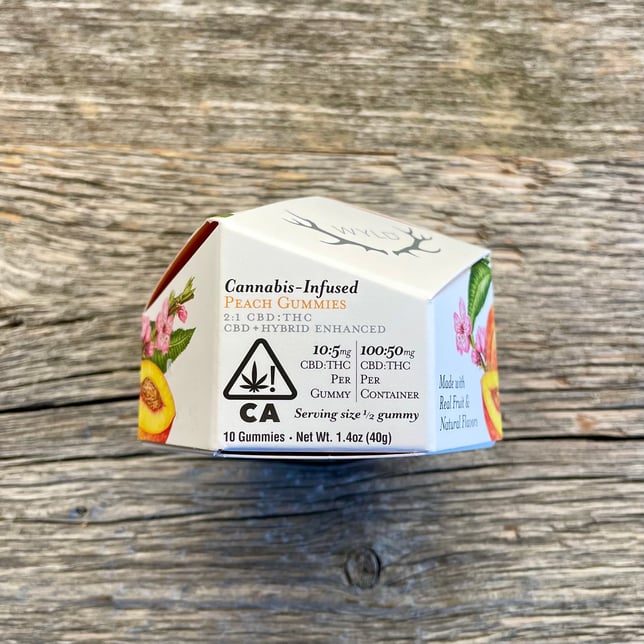 Peach 2:1 CBD + Hybrid Enhanced Gummies | 100mg CBD:50mg THC - Image 2