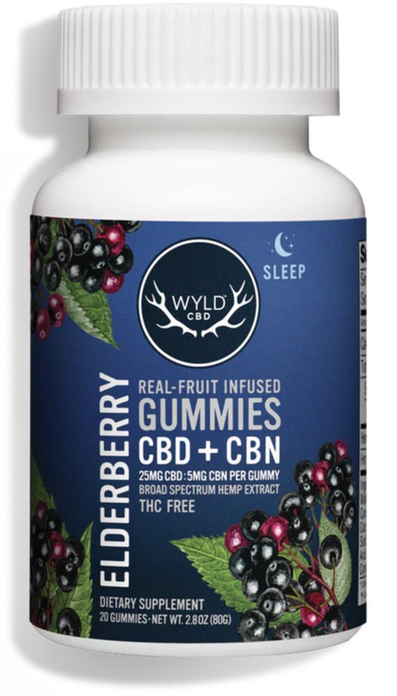 500mg Elderberry CBD:CBN Gummies (20-pack) - Image 1 500mg Elderberry CBD:CBN Gummies (20-pack) - Image 1
