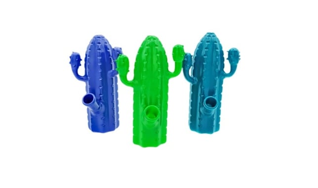 6.5" Color Ceramic Cactus Rig With 14mm Banger - Image 1 6.5" Color Ceramic Cactus Rig With 14mm Banger - Image 1