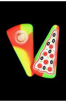 Silicone Pizza Pipe (colors vary) - Image 2 Silicone Pizza Pipe (colors vary) - Image 2