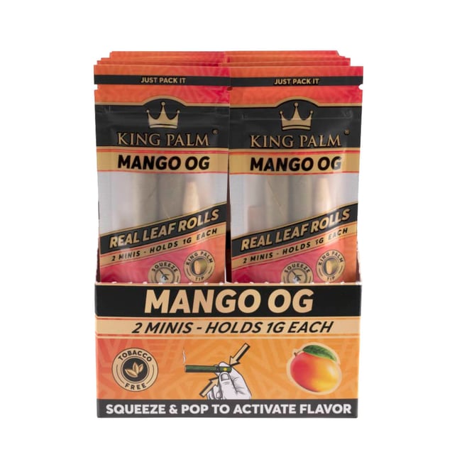 King Palm 2pk Mini Size Flavored Wraps - MangoOG - Image 1 King Palm 2pk Mini Size Flavored Wraps - MangoOG - Image 1