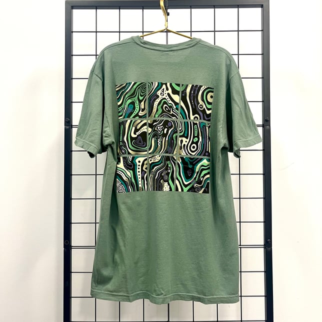 Trippy Checkered Tee - Green [L] - Image 2