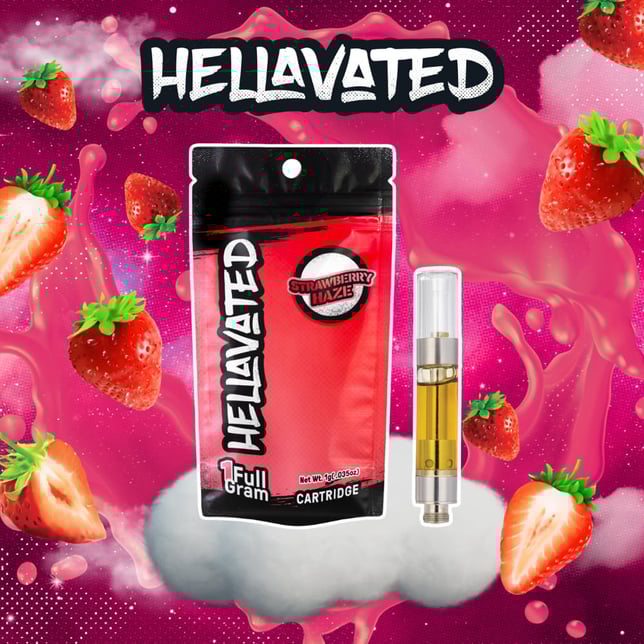 Hellavated Strawberry Haze Cartridge - Image 1 Hellavated Strawberry Haze Cartridge - Image 1