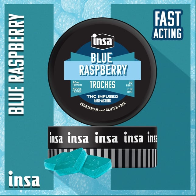 Shop Blue Raspberry (20mg THC/troche) [20pk] | Organic Remedies