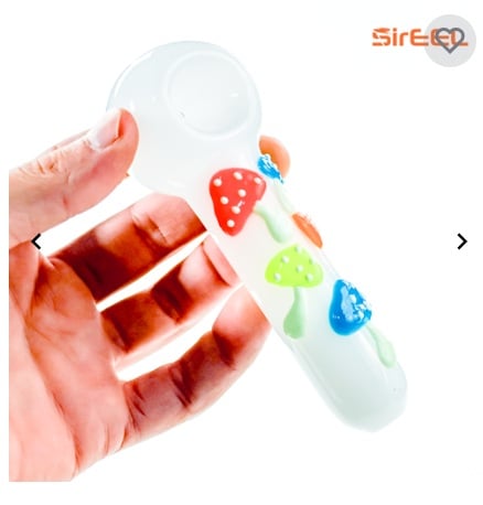 Shroomy Glow-In-The-Dark Pipe - Image 2 Shroomy Glow-In-The-Dark Pipe - Image 2