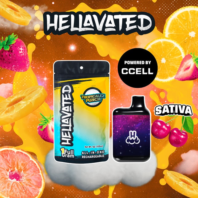 Hellavated - Tropicalez Punch Cloud Bar (1g) - Image 1 Hellavated - Tropicalez Punch Cloud Bar (1g) - Image 1