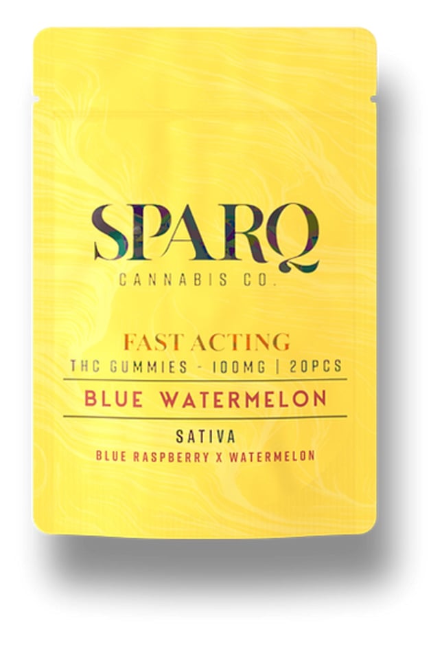 Sparq - Blue Watermelon Sativa Nano Gummies (100mg 20pk) - Image 1 Sparq - Blue Watermelon Sativa Nano Gummies (100mg 20pk) - Image 1