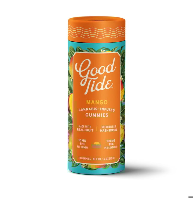 Mango Single-Strain Hash Rosin Gummies | Mellow | 100mg - Image 1