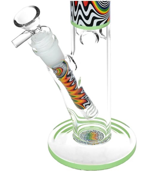 Wigwag Swirl Straight Tube Bong - 10" - Image 2