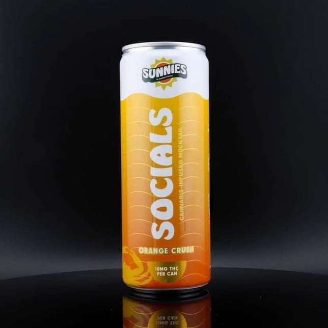 Socials - Orange Crush Mocktail -10mg THC - 12oz Can - Image 1 Socials - Orange Crush Mocktail -10mg THC - 12oz Can - Image 1