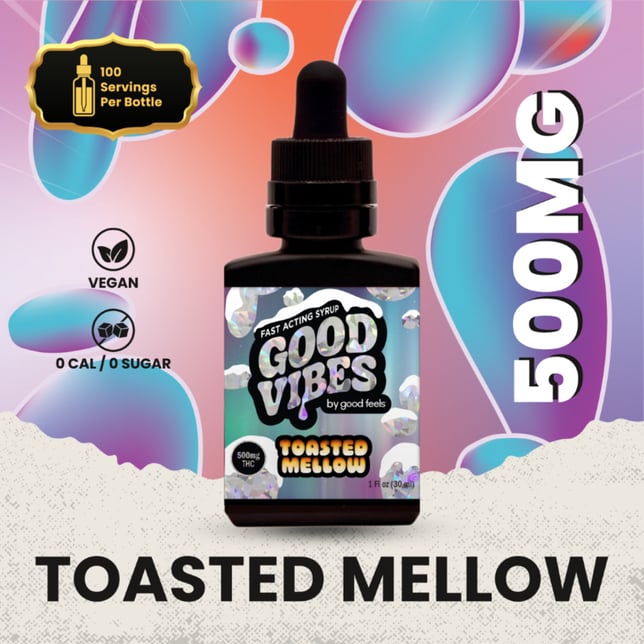Good Vibes - Fast-Acting Toasted Marshmallow Tincture Syrup (500mg) - Image 1 Good Vibes - Fast-Acting Toasted Marshmallow Tincture Syrup (500mg) - Image 1