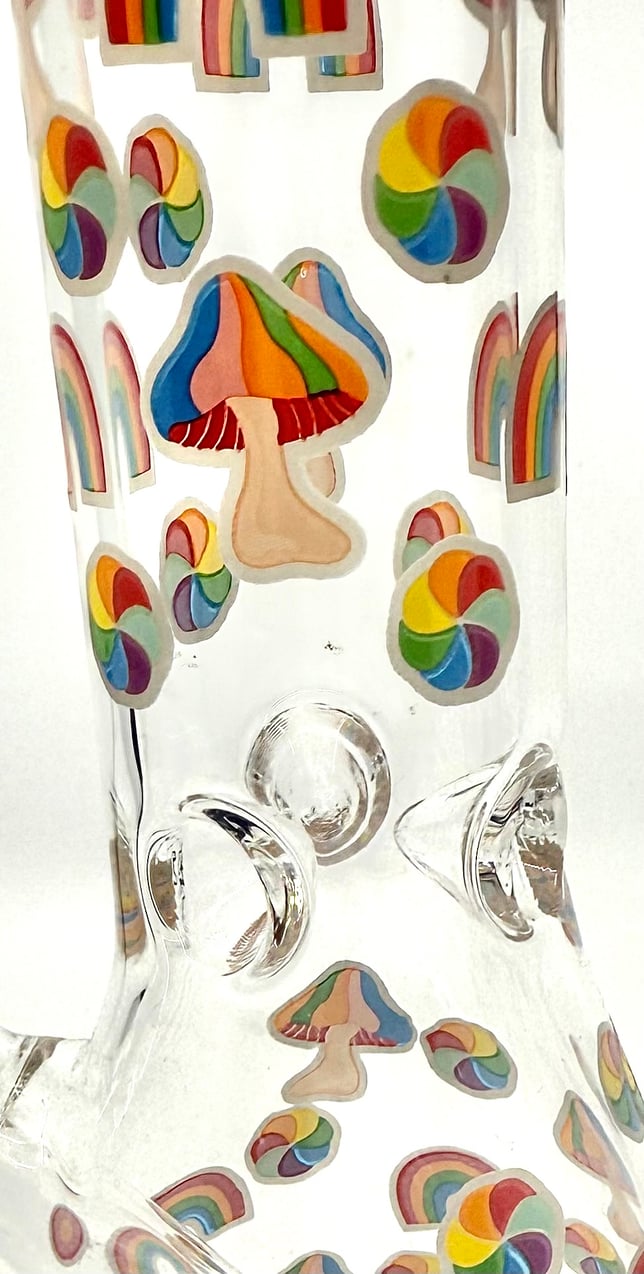 Rainbow Decal Beaker 10" Bong - Image 2 Rainbow Decal Beaker 10" Bong - Image 2