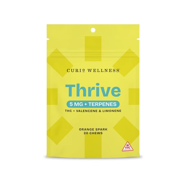 Thrive Orange Spark [20pk] (100mg) Formerly Orange Terpene Infused Chews - Image 1