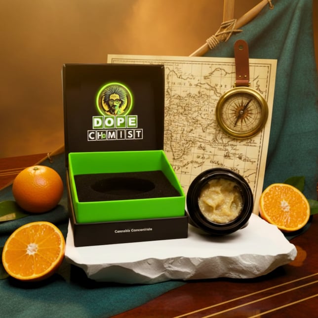 Dope Chemist Captain Satsuma Live Hash Rosin - Image 1 Dope Chemist Captain Satsuma Live Hash Rosin - Image 1