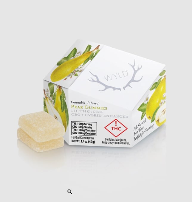 Pear 1:1 CBG + Hybrid Enhanced Gummies | 100mg THC:100mg CBG - Image 1