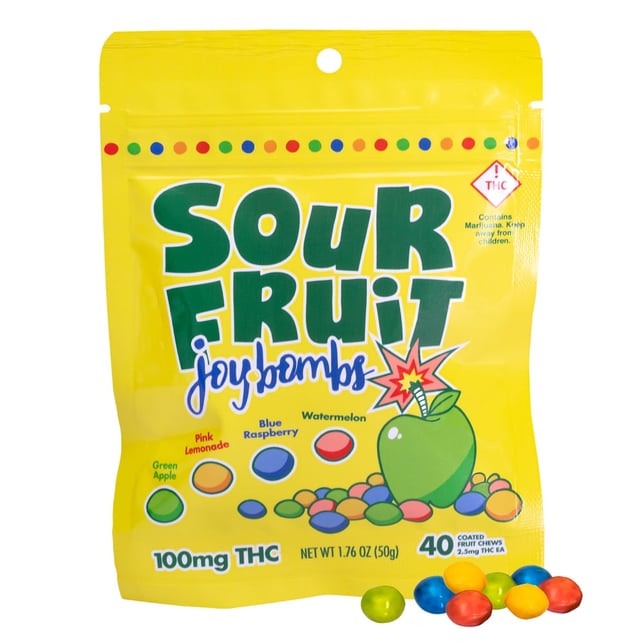 Joy Bombs + CBD 1:1 Sour Blends - 100mg THC (40pk / 2.5mg THC & 2.5mg CBD ea) - Image 1