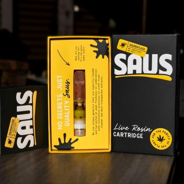 SAUS GMO Live Rosin Vape - Image 1 SAUS GMO Live Rosin Vape - Image 1