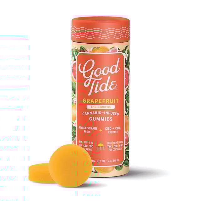 Grapefruit 1:1:1 CBD + CBC Single-Strain Rosin Gummies - Image 1