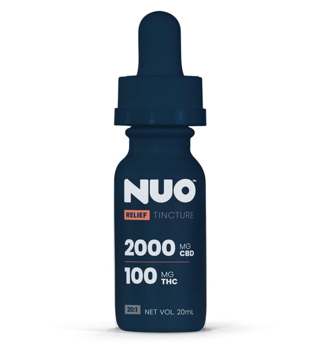 NUO | Tincture | Relief 20:1 (2000 mg CBD : 100 mg THC) | 20 mL - Image 1