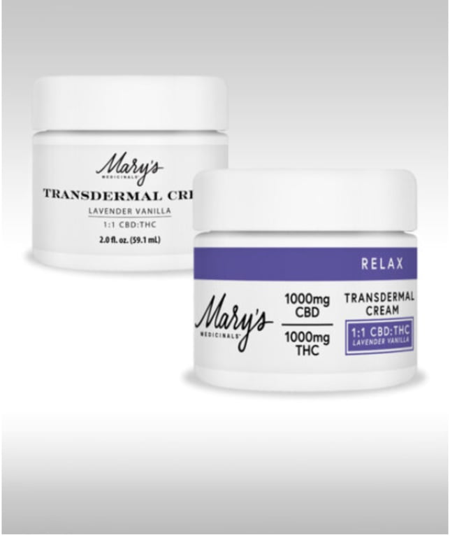 1:1 Vanilla Lavender Relax Cream (400mg CBD/400mg THC) - Image 1