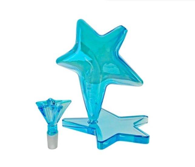 Iridescent Star Bong w/ Matching Star Shaped Bowl - Image 2