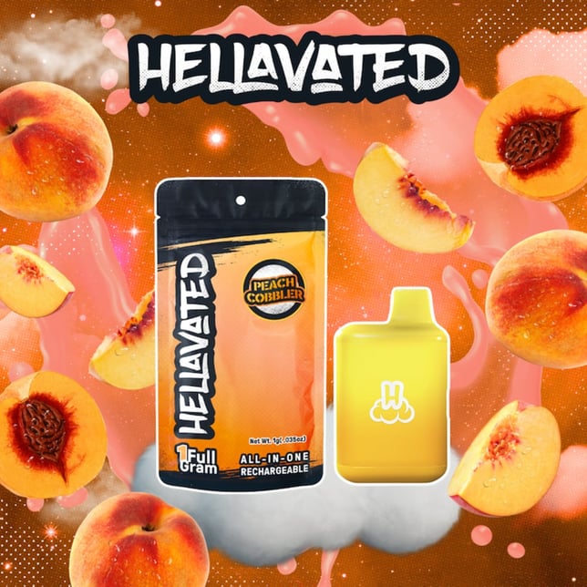 Hellavated - Peach Cobbler Cloud Bar (1g) - Image 1 Hellavated - Peach Cobbler Cloud Bar (1g) - Image 1