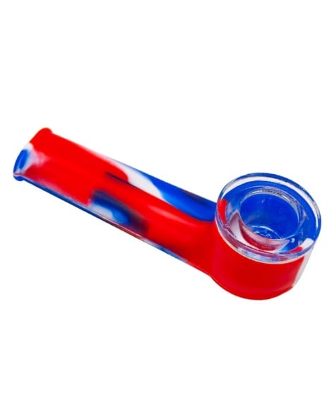 Silicone Color Pipe w/ Glass Bowl - $6 (Let us know preferred color) - Image 2 Silicone Color Pipe w/ Glass Bowl - $6 (Let us know preferred color) - Image 2