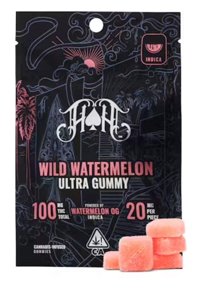 Wild Watermelon | Indica - Ultra Pure Gummies - 100mg THC - Image 1 Wild Watermelon | Indica - Ultra Pure Gummies - 100mg THC - Image 1