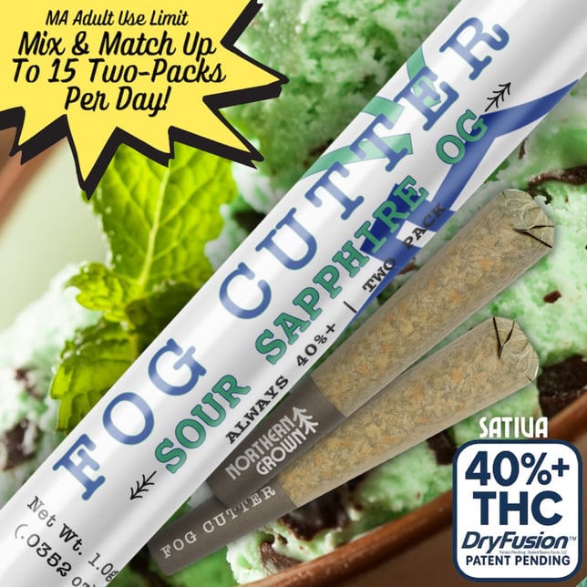 Fog Cutter - Sour Sapphire OG Infused Hydro Pre-Roll 0.5g 2pk (1g) - Image 1 Fog Cutter - Sour Sapphire OG Infused Hydro Pre-Roll 0.5g 2pk (1g) - Image 1