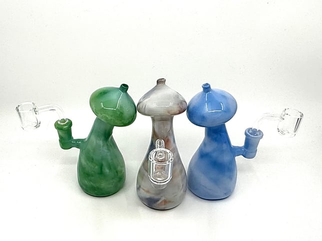 Tie Dye Mushroom Dab Rig (Leave checkout note for preferred color) - Image 2