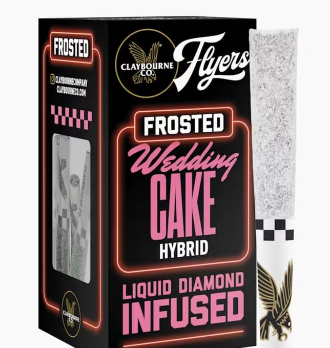 Wedding Cake (2.5g) - Diamond Frosted Flyers Pre-Rolls - Image 1 Wedding Cake (2.5g) - Diamond Frosted Flyers Pre-Rolls - Image 1