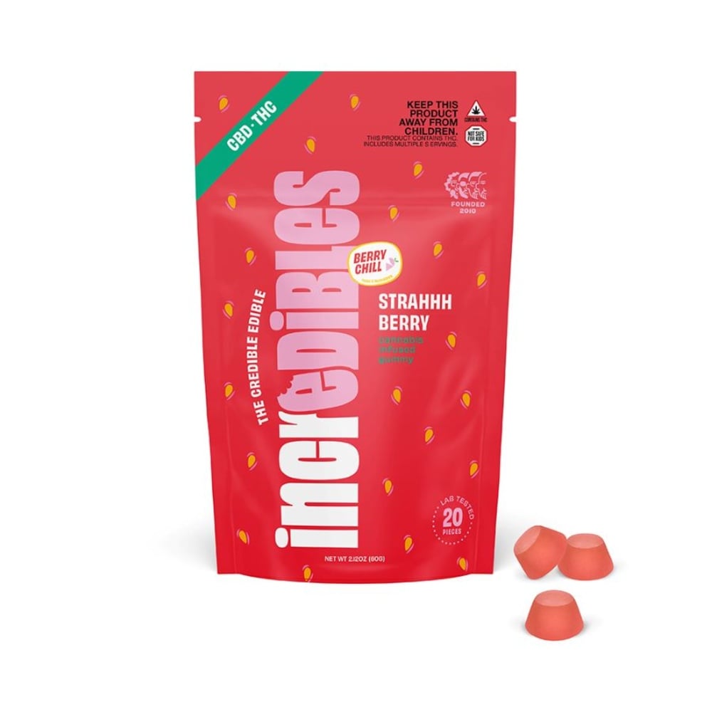 Incredibles - Strahhhberry CBD 1:1 Gummies (200mg 20pk)