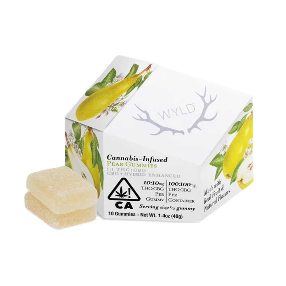 Pear 1:1 CBG + Hybrid Enhanced Gummies | 100mg