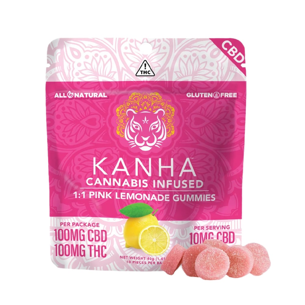 KANHA 1:1 Pink Lemonade [10pk] (100mg CBD/100mg THC)