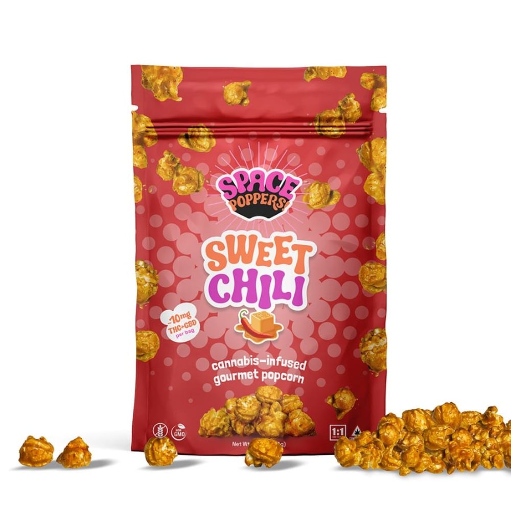 Space Poppers - Sweet Chili 1:1 Infused Popcorn (10mg) Space Poppers - Sweet Chili 1:1 Infused Popcorn (10mg)