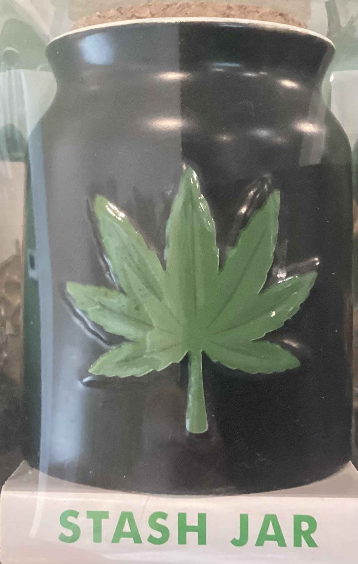 Stash Jar - Green Leaf