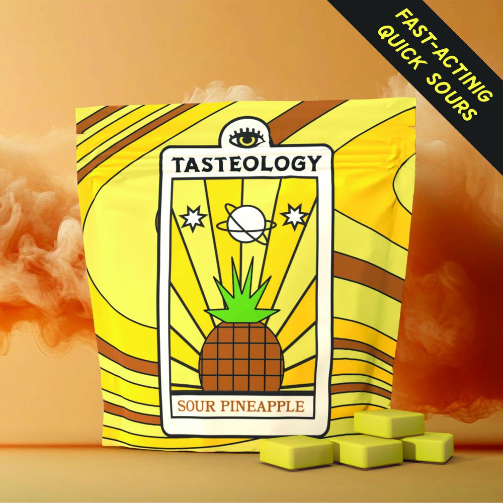 Tasteology - Sour Pineapple Fast Acting Gummies (100mg 20pk) product photo